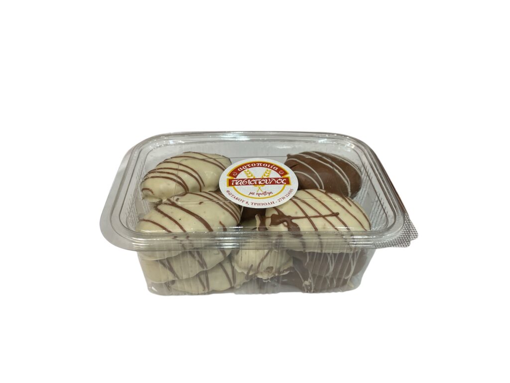 Μελομακάρονα με σοκολάτα γάλακτος και λευκή σοκολάτα